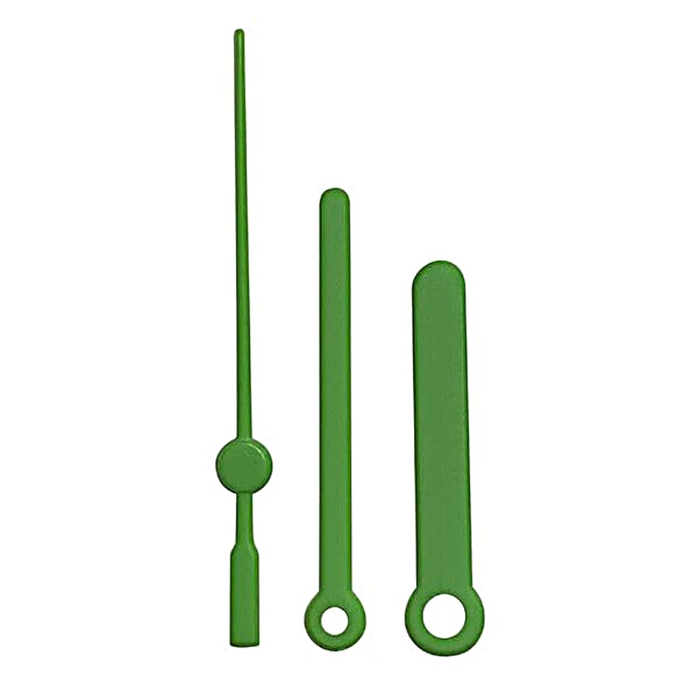 Dans Clock Shop Green Replacement Plastic Press Fit Clock Hands Compatible With Japanese Quartz Mechanism Diy Repair 55Mm