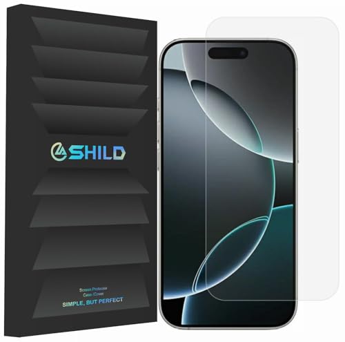 Image of SHILD (1 Pack) Full Transparent Tempered Glass Screen Protector for iPhone 17 Pro Max / iPhone 16 Pro Max | No Black Border | HD Clear | 9H Hardness | Military-Grade Shatterproof | Scratch Resistant | Easy Installation Kit