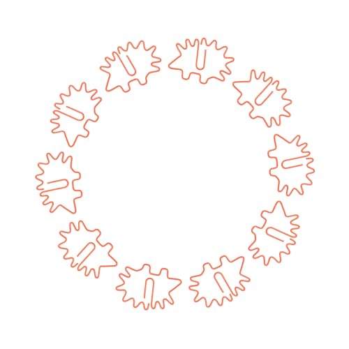 GLIDESMOOTH ペーパークリップ メモクリップ 可愛い ブックマーク 書類整理/招待状/付箋/手紙/メモ帳用 文房具 オフィス 装飾 色が豊富 スタイルが多様 オフィス用品 10個セット ハリネズミ オレンジ色 動物シリーズ
