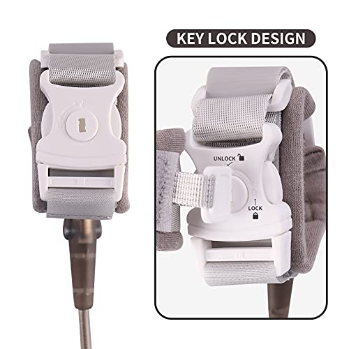 Anti Lost Wrist Link, Toddler Safety Leash with Key Lock, Safety Wrist Leash for Toddlers, Babies & Kids 8.2 feet