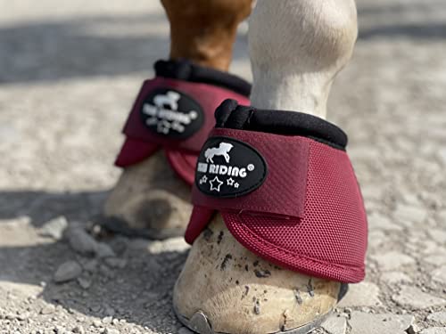 Image of 2520D Horse Bell Boots No-Turn Horse Bell Boots, Equine Ballistic Hoof Overreach Bell Boot, Pair