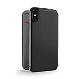 Twelve South SurfacePad for iPhone X | Slim luxury leather folio with wake/sleep functionality (black)