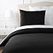 Produktbild Amazon Basics Mikrofaser-Bettwäsche-Set, Schwarz, 140 cm x 200 cm / 65 cm x 65 cm x 1