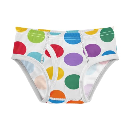 ODAWA Boys Cotton Briefs Underwear Rainbow Polka Dots Cotton Underwear Boys 5t Boys Underwear