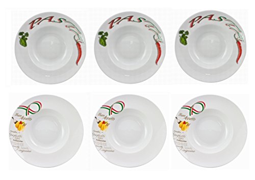 Retsch Arzberg Lot de 6 assiettes à pâtes avec décor en porcelaine Ø 30 cm