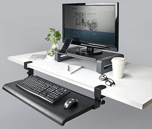 Mobotron Under-Desk Keyboard Clamp Tray Electronic Device Platform #TOP4