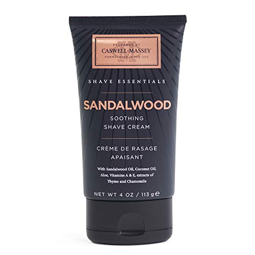 Caswell-Massey Sandalwood Soothing Shave Cream  All Natural Shaving Cream Made In USA - 4 Ounces