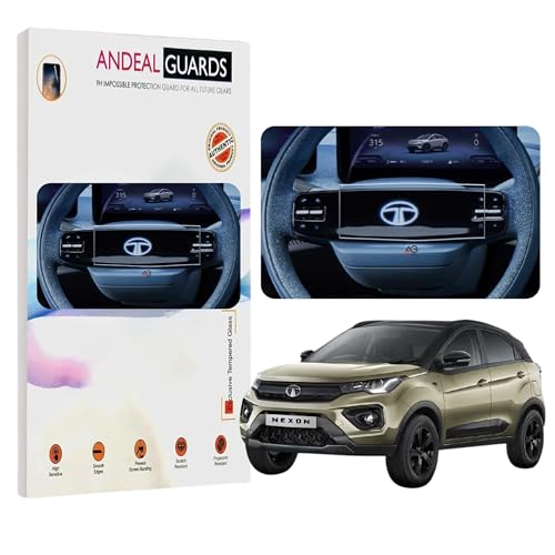 Image of STEERING Screen Guard For TATA NEXON HARRIER SAFARI PUNCH.EV NEXON.EV & CURVV | Anti Scratch | Water Resistant || Car Digital Display Protector Accessories [Not Tempered Glass]