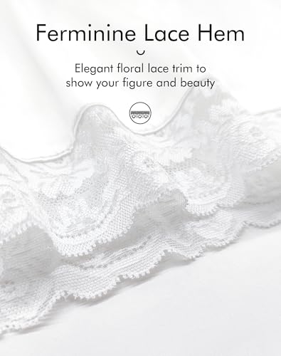 Image of MANCYFIT Satin Bloomers for Women, Lace Hem Slip Shorts