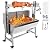 50W Stainless Steel Rotisserie Grill With Hooded Cover Roaster, BBQ Outdoor Pig Lamb Rotisserie Roaster, BBQ Charcoal Rotisserie Grill For Camping Outdoor Kitchen