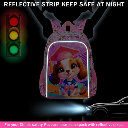 Image of AGSDON 3PCS Backpacks for Girls, 16 inch Elementary Kids Backpack Preschool School Bookbags and Lunch Box