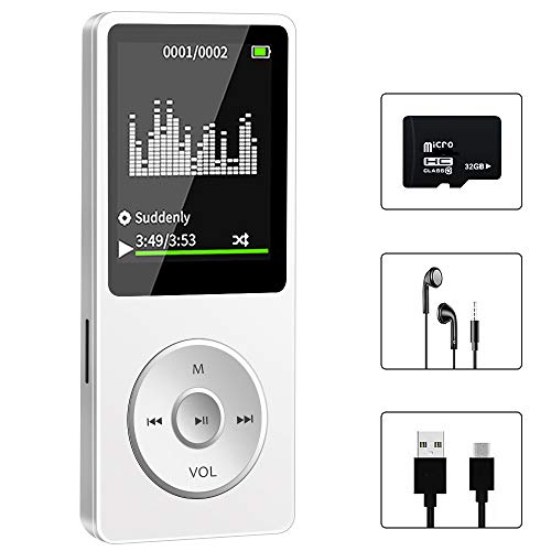Aigital MP3 Player with FM Radio MP3 Music Player with 32 GB Micro