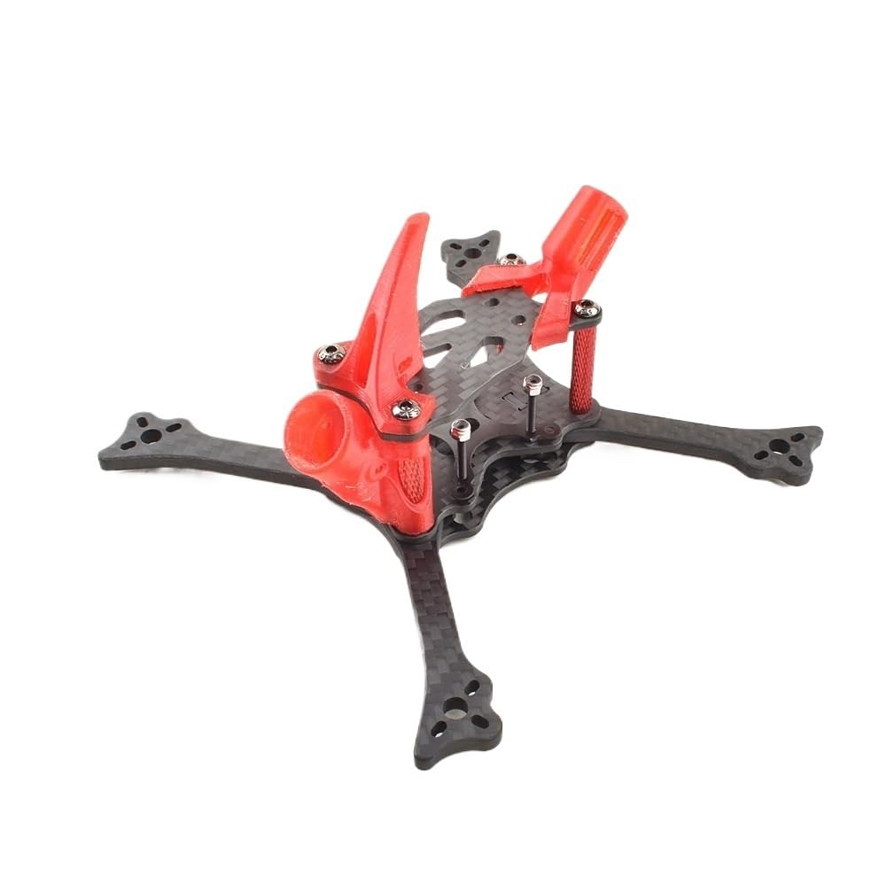 Spare parts Kit de marco de palillo de dientes con hélice de 3 pulgadas for dron FPV Unidad de soporte for dron de carreras RC Caddx Nebula 1103 1104 1204 1206 Motor(Red Frame)