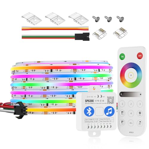 Tira LED RGB COB IP66 24V 24FT con Control Bluetooth miniatura 1