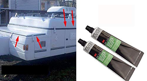 1997-2003 Coleman Fleetwood Roof Seal 41  Rubber Gasket Popup Tent Trailer Plus 3M Super Weatherstrip & 15  Storage Bin Seal