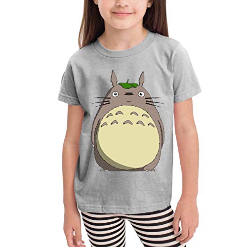 Youth Boys Girls Totoro T-Shirts Fashion Custom Short Sleeve Kids T-Shirts Tee Gray 5/6t