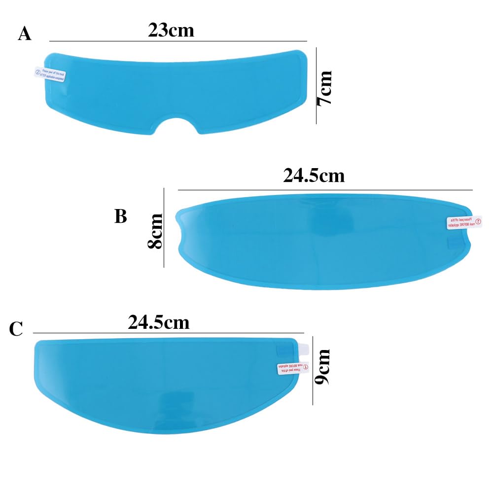 Vctitil Motorcycle Helmet Film Universal Motorcycle Accessories Rainproof Film MT Helmets Helmet Lens Clear Anti Rain Anti-Fog Patch(Style2 Anti Rain)