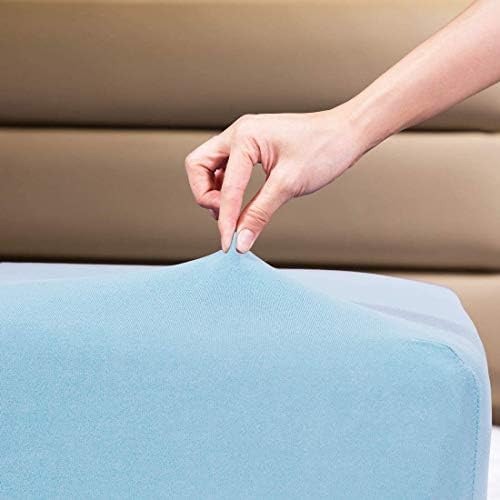 Fitted Sheet- COSMOPLUS King Fitted Sheet Only（No Flat Sheet or Pillow Shams）,4 Way Stretch Micro-Knit,Snug Fit,Wrinkle Free,for Standard Mattress and Air Bed Mattress from 8” Up to 14”,Baby Blue