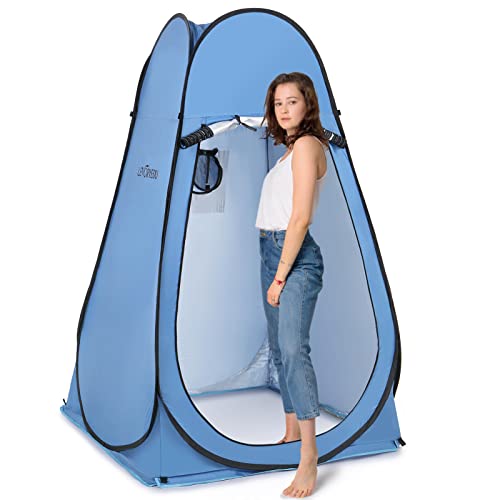 Pop Up Privacy Shelter Tent Portable Outdoor Camping Beach Instant Toilet Changing Tent Sun Rain Shelter with Window