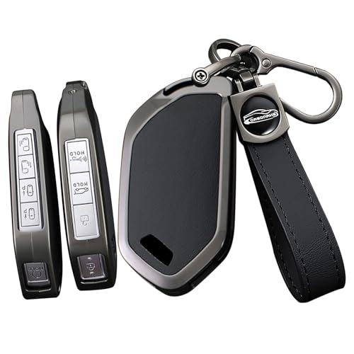 Étui porte-clés en cuir Kia Telluride 2024 coque clé télécommande intelligente 7 boutons