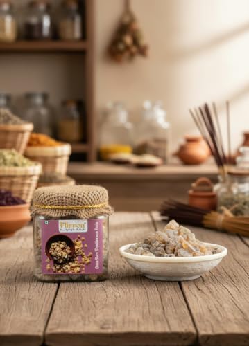 Image of Oman Pure Frankincense Resin (65 Gm) | Boswellia carterii | Natural Aromatic Incense Resin | Frankincense Tears & Granules | for Pooja, Meditation & Home Fragrance | Long Lasting Aroma