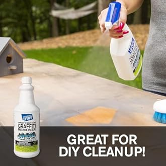 Motsenbocker's Lift Off 41103 Spray Paint and Graffiti Remover Safely Removes Spray Paint, Acrylic, and Enamel From Wood, Metal, Concrete, Plastic, and More, Water-Based, 32 Fl Oz, Pack of 1