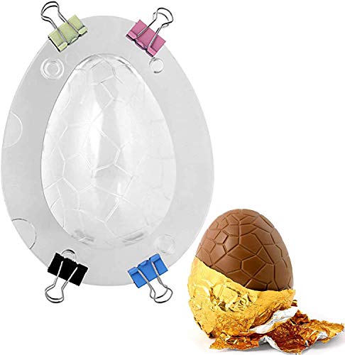 Large Size Easter Egg Molds, 3D Dinosaur Egg Chocolate Mold Giant Ostrich Egg Chocolate Cake Fondant Mould Baking Sugar Craft Decorating Mold Tool.