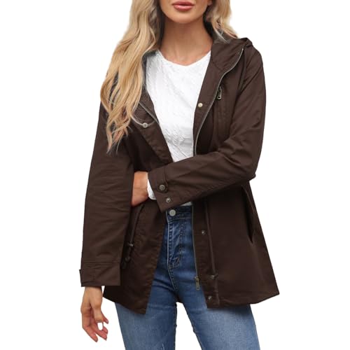 Veste softshell élégante pour femme style trench de vélo mi-saison zippé