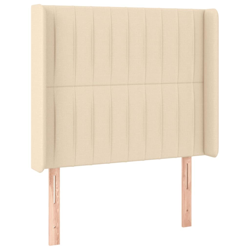Generisch LED Kopfteil Creme 93x16x118/128 cm Stoff,Möbel,Betten & Zubehör,Kopf- & Fußenden,3124273