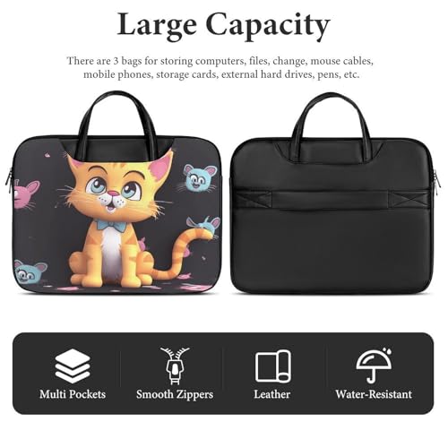 Bolso bandolera impermeable para laptop 17" estilo gato miniatura 5
