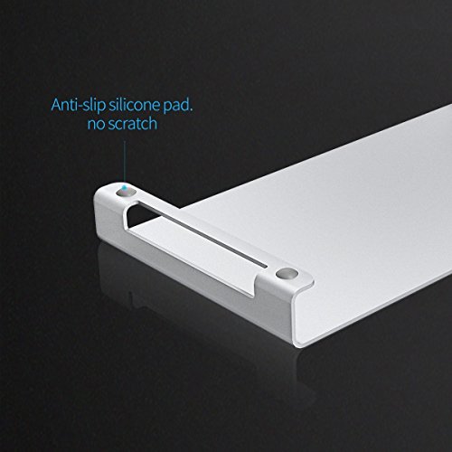 ORICO Monitor Stand, Universale Alluminio Supporto per Monitor/Laptop/iMac/MacBook/PC, con Deposito per la Tastiera, Argento