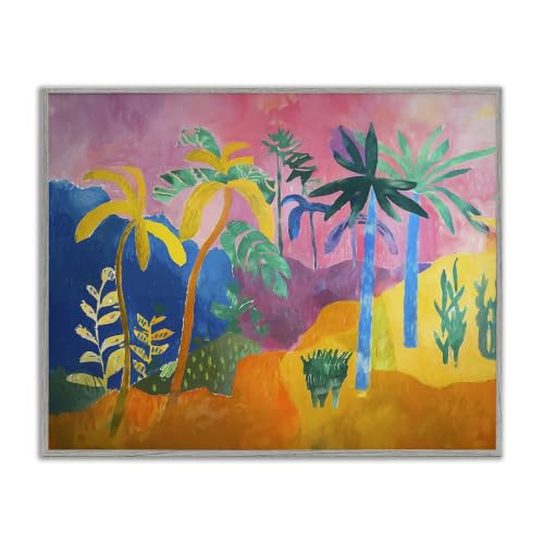 Tropical Palms Coastal Landscape, 16 x 20 Inch Framed Giclée Print