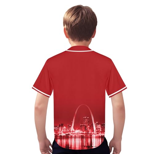 Camisa de beisebol City Night Skyline Jersey estampada vestuário para crianças fãs uniforme presente