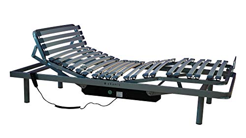 ekamia - Cama Articulada Eléctrica ERIS para el Hogar - 135cm x 190cm, Mando con Cable