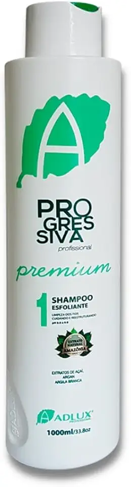 Shampoo Esfoliante Progressiva Premium Pró 20 Adlux – 1l Sem Formol. Limpa Profundamente, com Cheiro Agradável