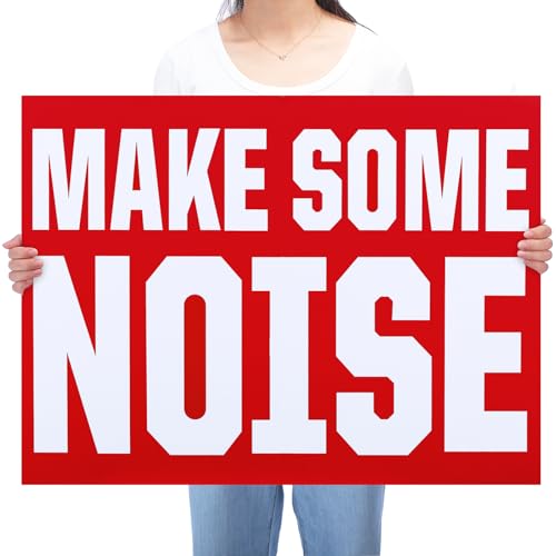 GlikCeil Extra Large Cheer Signs for Competition 18 x 24 Inch,Red