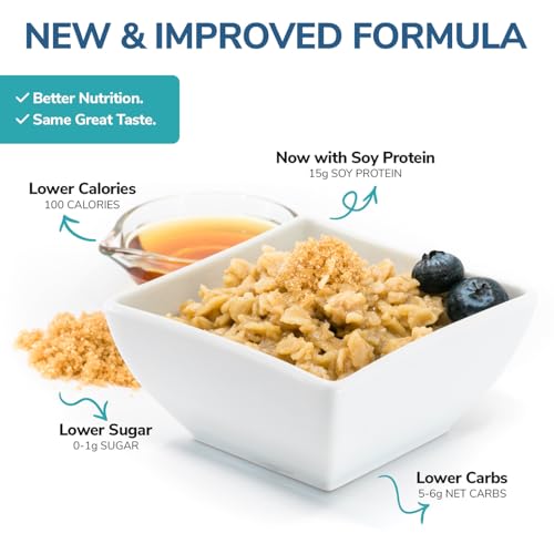 WonderSlim Instant Protein Oatmeal, Maple Brown Sugar, Gluten Free, Low Carb, Low Sugar (7ct)