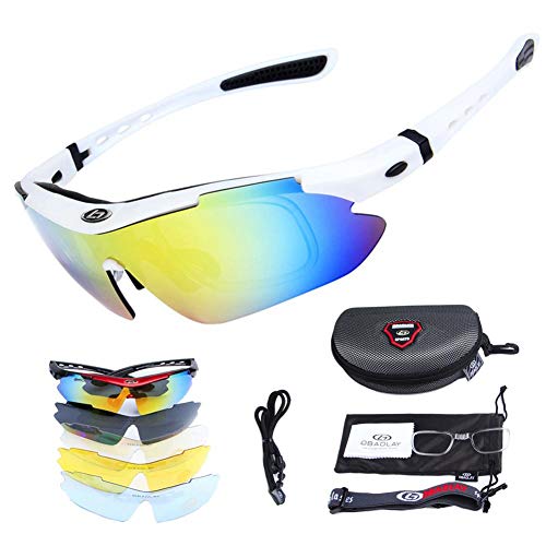 SH-Flying Gafas polarizadas, Lentes Anti-Ultravioleta con Vista Corta y Gafas de protección para Gafas 5PCS Lentes para Hombres Mujeres Senderismo Ciclismo Correr Conducir Pesca Golf Cover