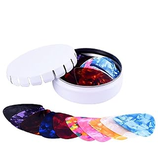 Médiators Guitare Plectres Couleur Mélangée 0.46mm Celluloïd Médiators avec Boîte de Poche Métallique, Pack 40 - Les Beatles, Paul McCartney, John Lennon, RIngo Starr, George Harrison Médiators Guitare Plectres Couleur Mélangée 0.46mm Celluloïd Médiators avec Boîte de Poche Métallique, Pack 40 – Image 2