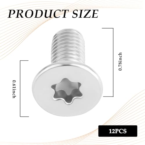 12PCS Brake Rotor Screw Replacement OEM#11609271, Stainless Steel Parts Compatible With Buick Enclave, Chevrolet Suburban Silverado, Standard Auto Rotor Retaining Screw
