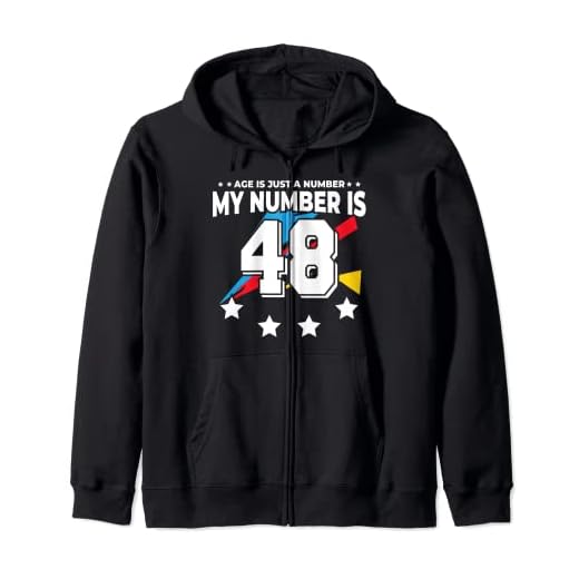 Age Is Just Number - Deportes 48 años de edad, divertido cumpleaños 48 Sudadera con Capucha