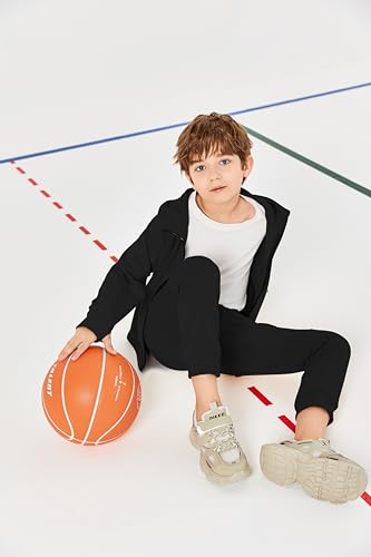 Haloumoning Conjunto de 2 peças de moletom para meninos, moletom com capuz e calça jogger, de 5 a 14