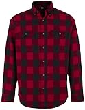Basics, Streetwear RED by EMP Schwarz/rot Kariertes Langarmhemd mit Brusttaschen Männer Flanellhemd schwarz/rot M