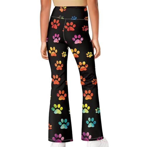 Dog Paw Girls Flare Leggings High Waist Cute Preppy Clothes for Girls Uniform Pants Bell Bottom Pants4