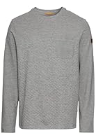 camel active Herren Langarmshirt mit Steppmuster Grau, menswear-3XL