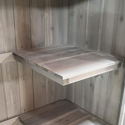 KCT Apex Garden Storage Cupboard Shed in Grey Wood Stain