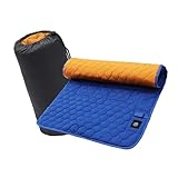 寝袋用発熱パッド シュラフ 電熱マット 寝袋用 7つヒーター ホットマット USB給電 3段階温度調節 収納袋付き コンパクト 軽量 丸洗い可 寒さ対策 ヒーターマット 電熱パッド 電気カーペット キャンプマット お花見/キャンプ/登山/防災/アウトドア/旅行/ピクニック/ツーリング 地震などの緊急用品