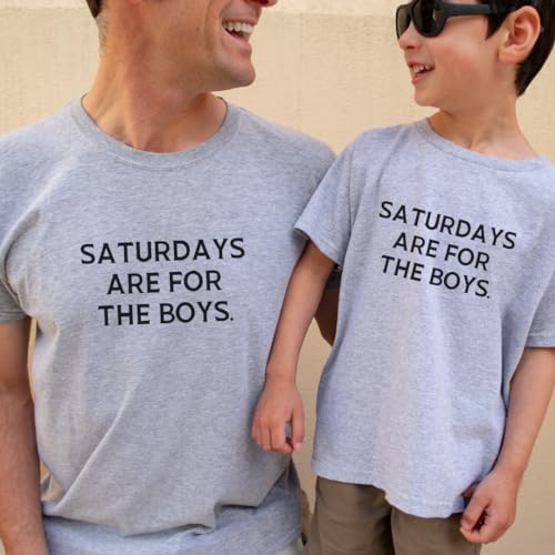 Saturdays Are For The Boys Gifts From Baby Boy, Matching Shirts For Father And Newborn Son, Daddy and Me Matching Outfits, Father Son Matching Shirts, Dad And Toddler Boy Gift.3