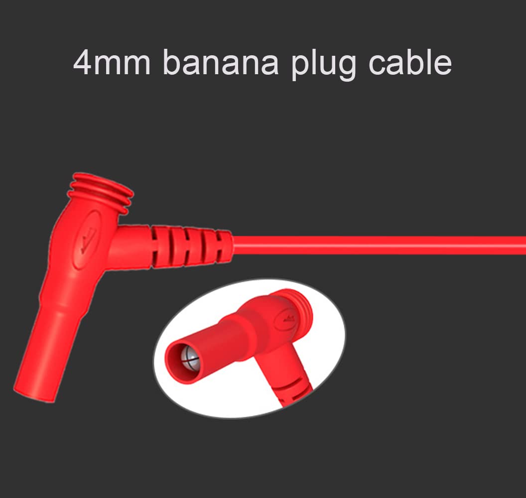 2PCS Multimeter Test Leads, 4mm Banana Plug to Alligator Clips Cable - Image 3