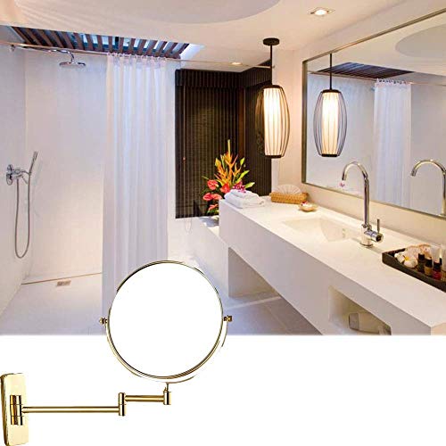Miroir de maquillage rond 3X avec bras extensible double articulation
